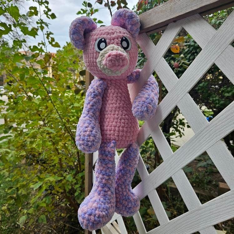 Teddy Bear crochet pattern with Santa mod