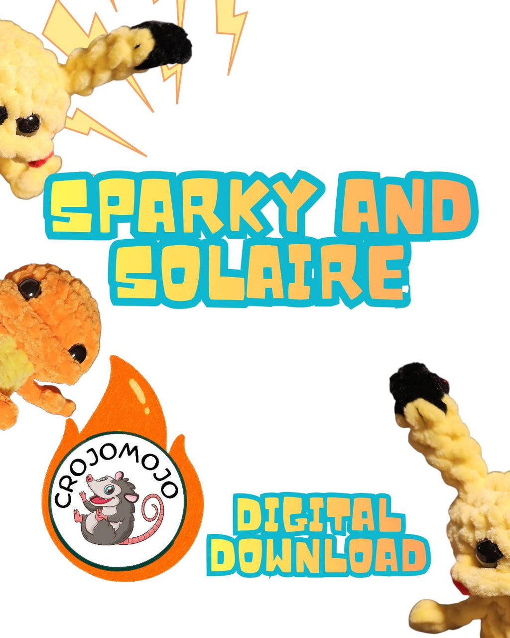 Sparky and Solaire gremlins crochet pattern