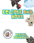 Crochet Pattern: Eclipse and Nova Dragons (Digital Download)