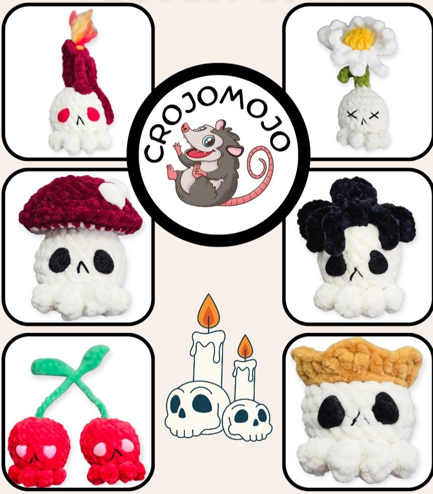 Creepy Craniums crochet pattern