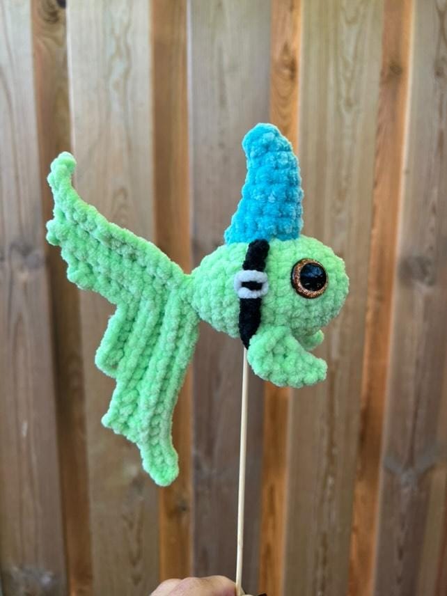 Goldie crochet goldfish with shark fin pattern