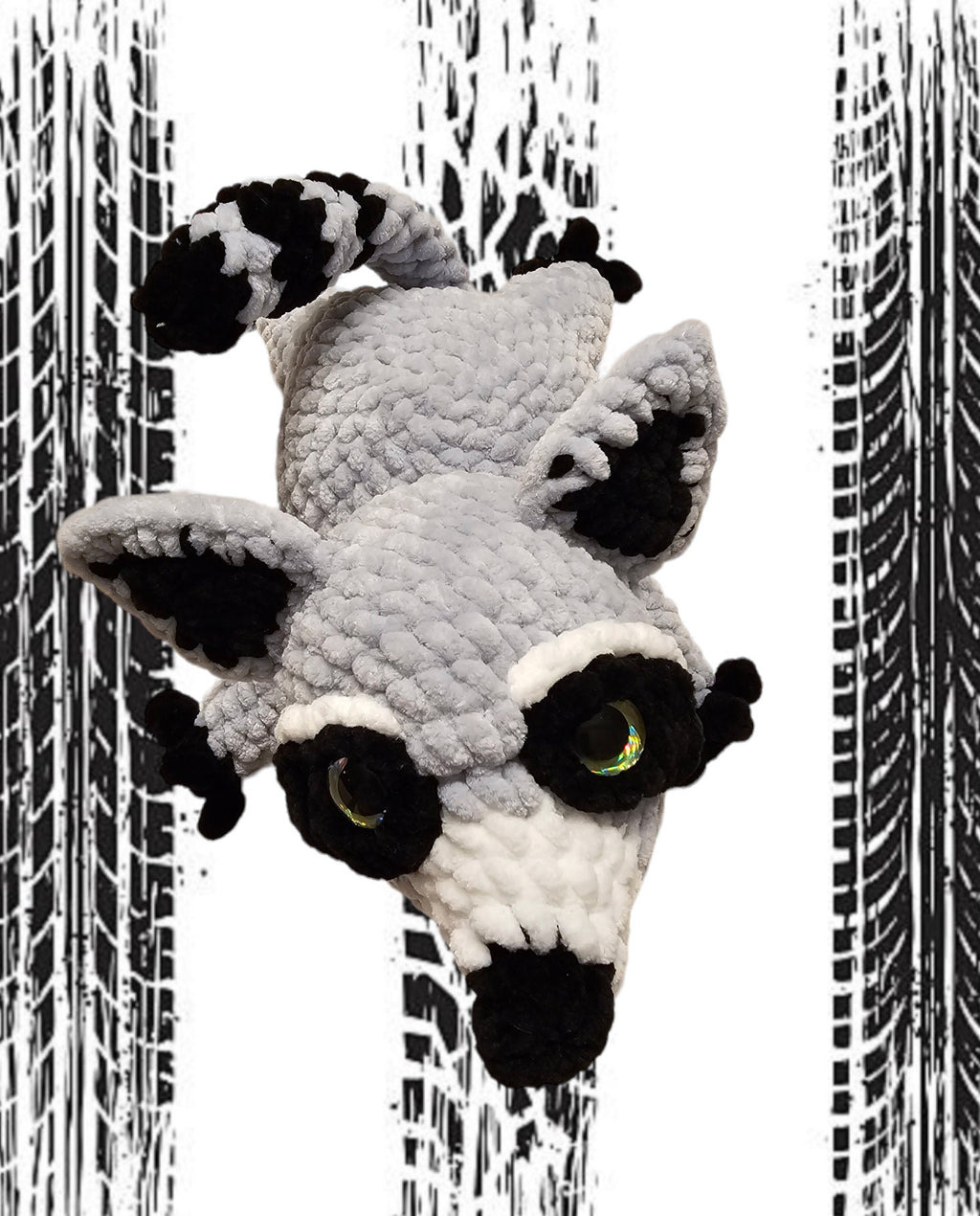 Raccoon Roadkill crochet  pattern