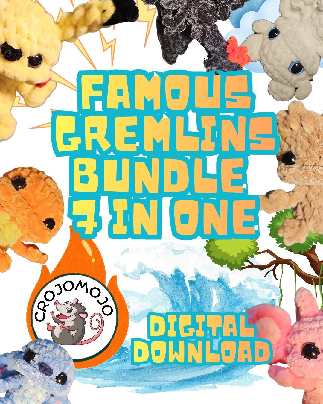 Crochet Pattern Bundle: Famous Gremlins 7-in-1 (Digital Download)