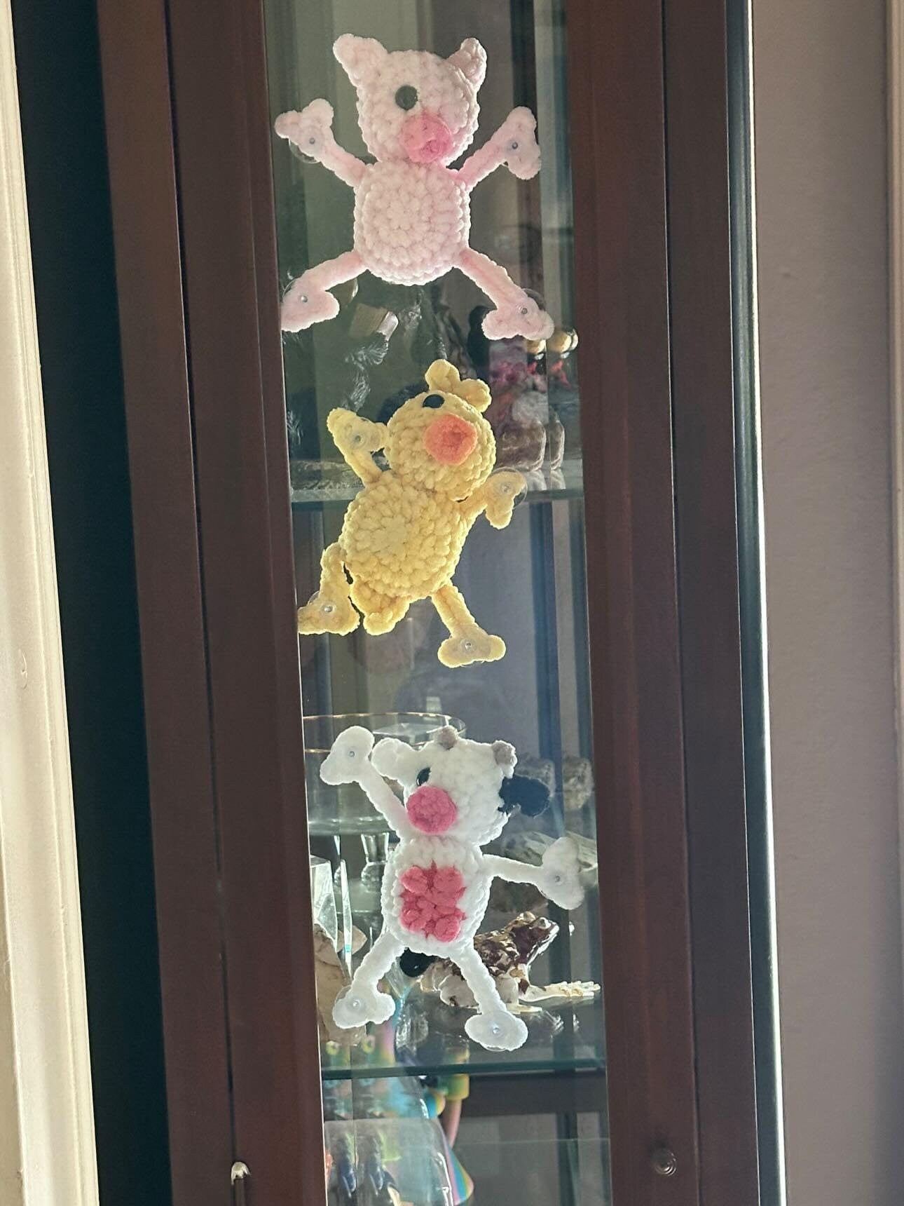Window Cling Cow, Pig, and Chick