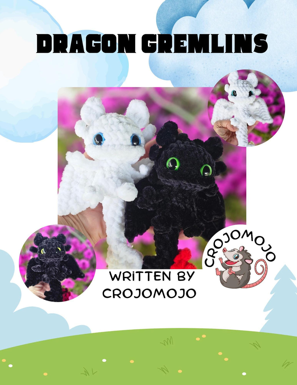 Crochet Pattern: Eclipse and Nova Dragons (Digital Download)
