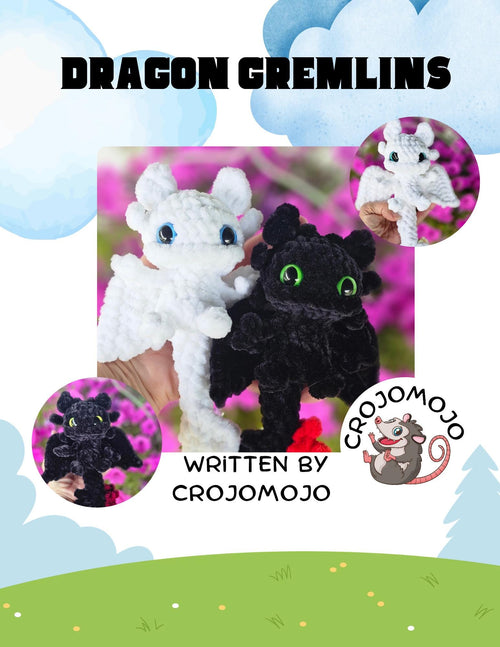 Crochet Pattern: Eclipse and Nova Dragons (Digital Download)