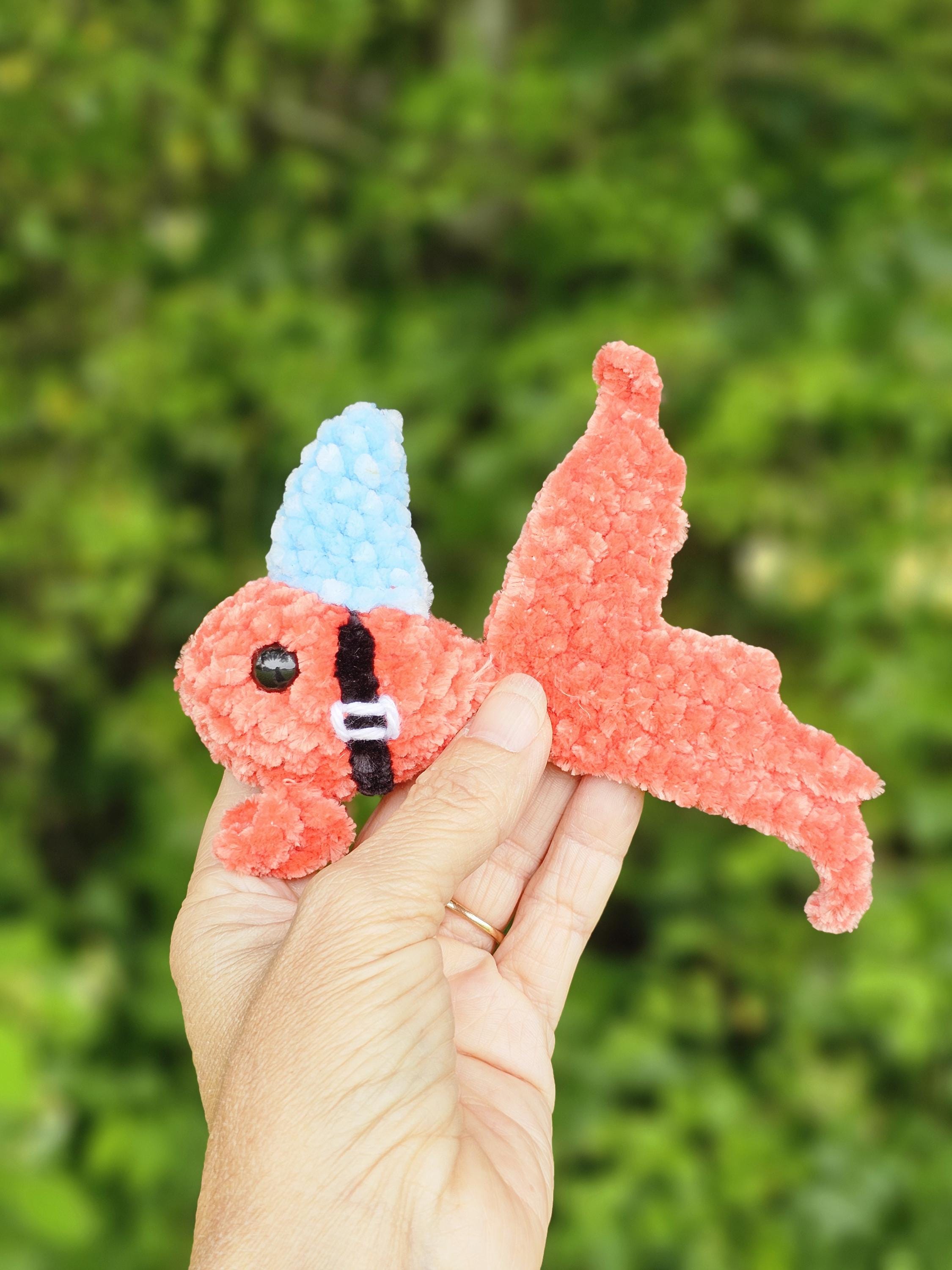 Goldie crochet goldfish with shark fin pattern