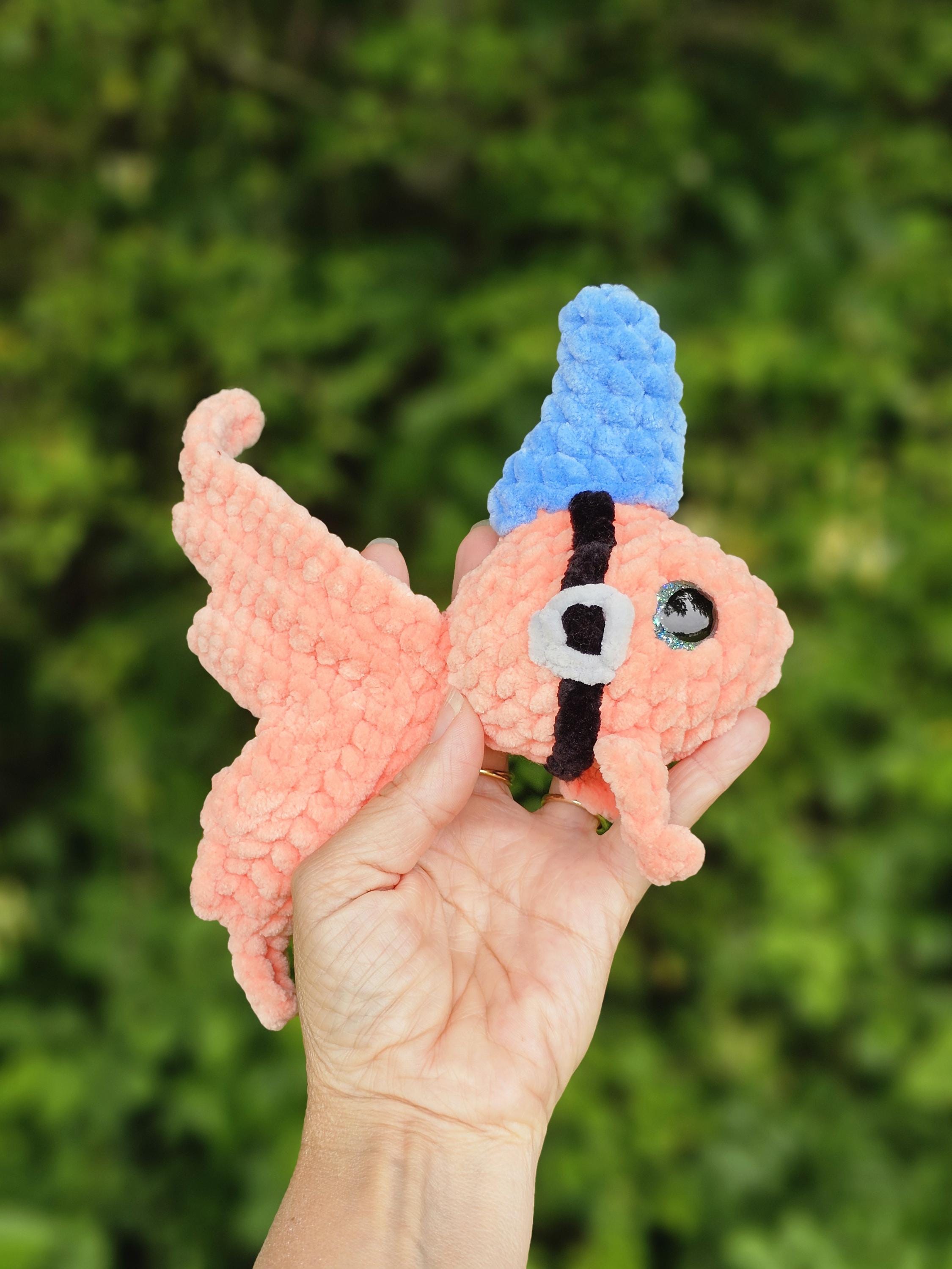 Goldie crochet goldfish with shark fin pattern