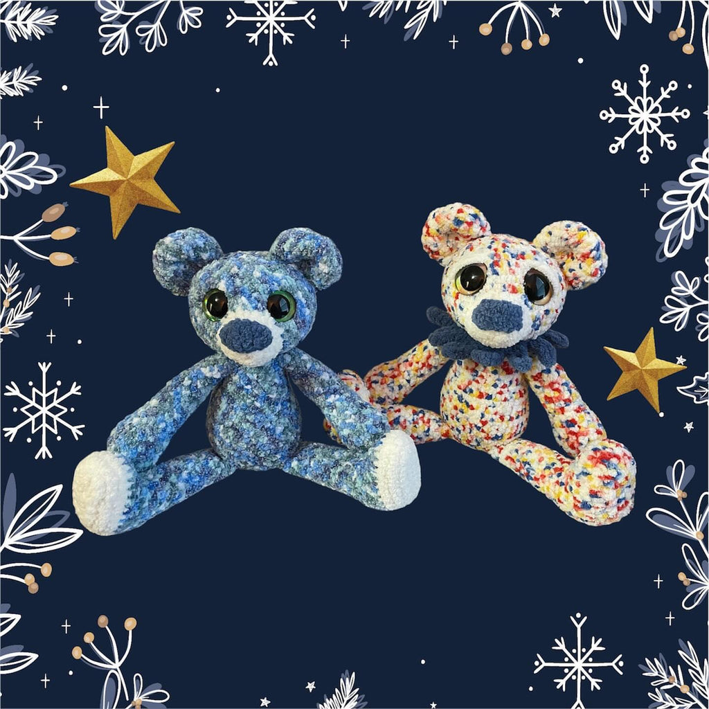 Teddy Bear crochet pattern with Santa mod