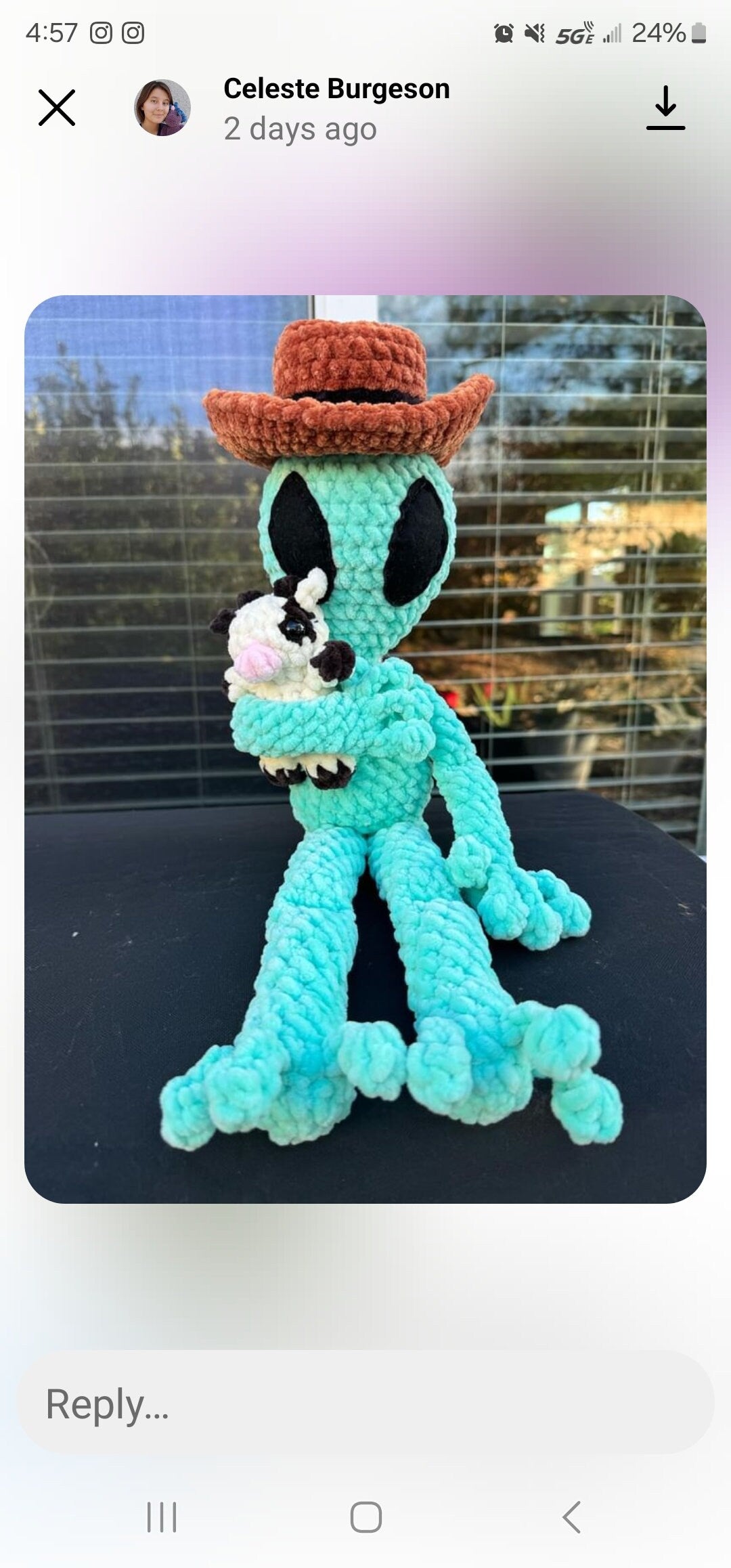 Walter the Chill Alien crochet pattern