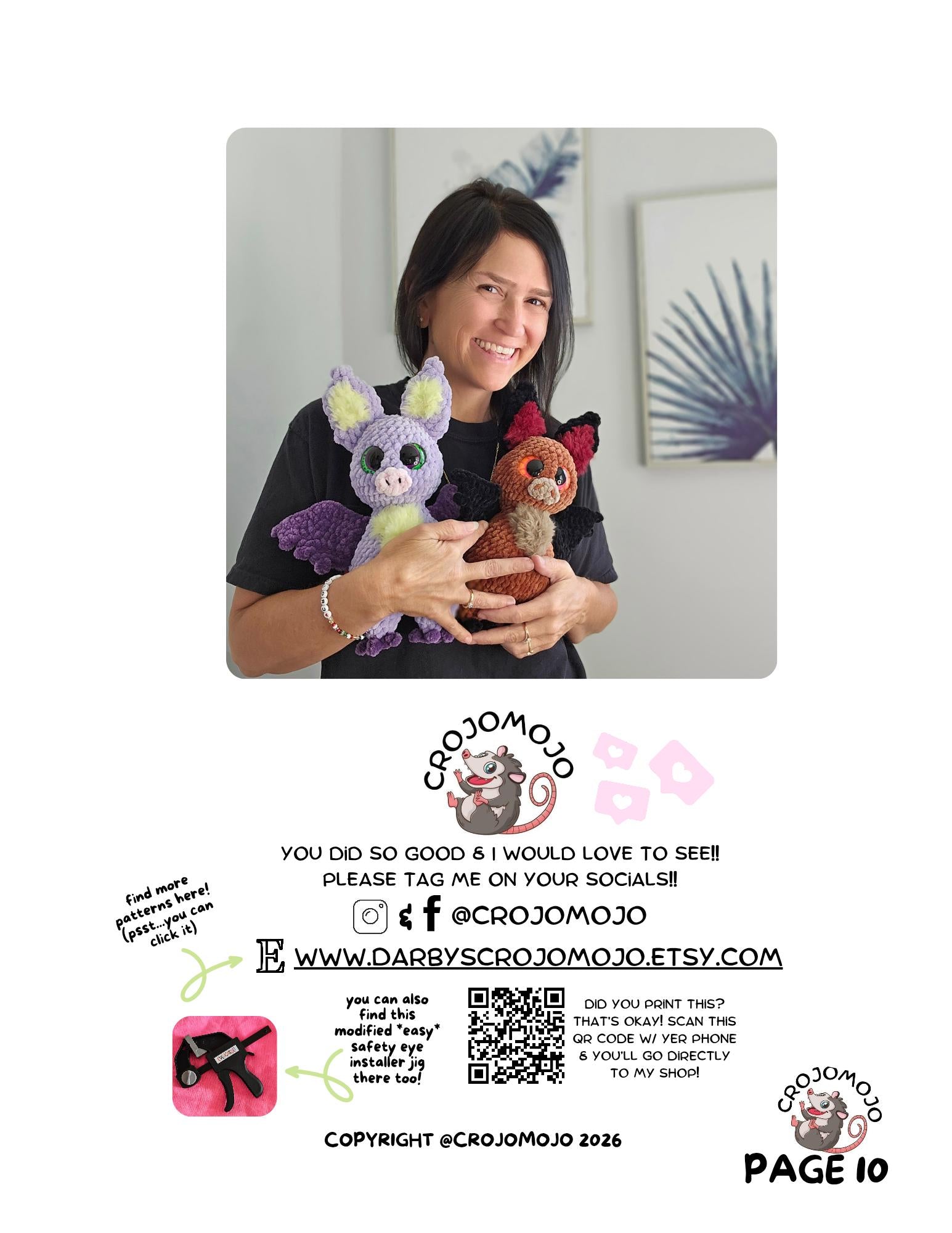 Axolotl gremlin crochet pattern