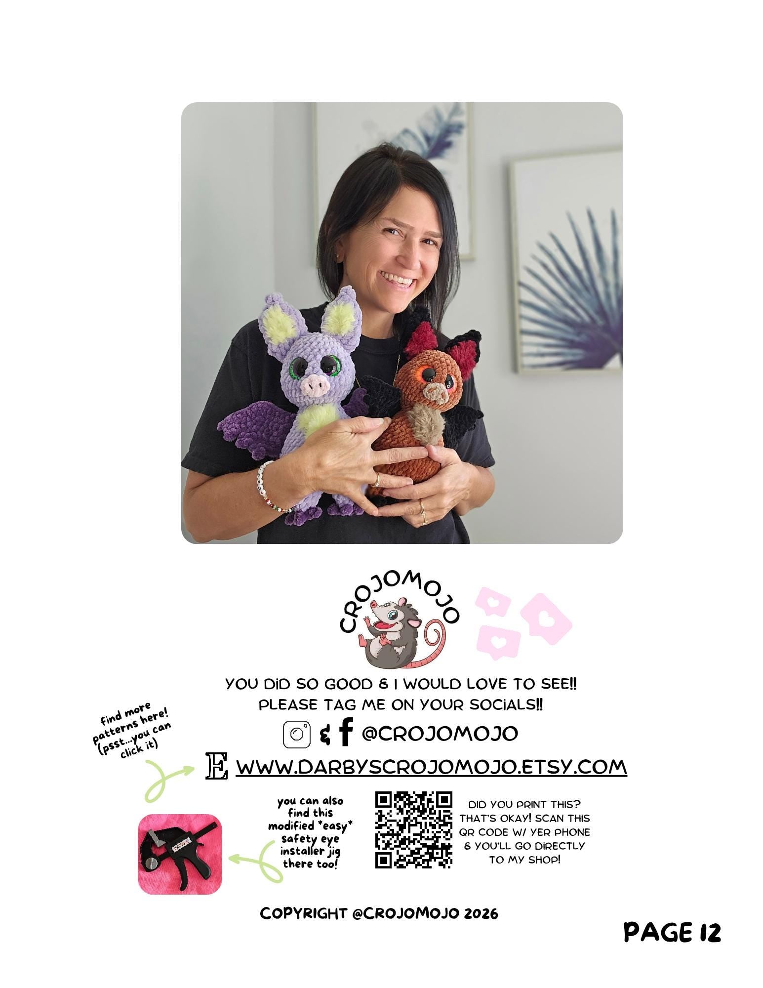Moolissa the cow crochet pattern