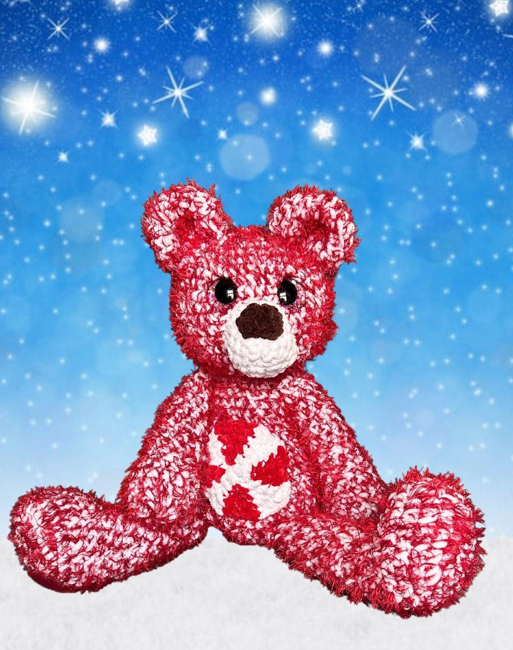 Teddy Bear crochet pattern with Santa mod